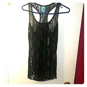EUC Sexy Lace Racerback Tank